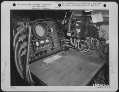 Radar > H2X Set Panel Board (Nicknamed The 'Mickey Set') Installed In A Boeing B-17 "Flying Fortress" Of The 401St Bomb Group.  England, 5 December 1944.