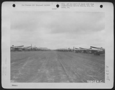 General > Preparations For The Invasion Of France - Cg-4 Gliders Of The 439Th Troop Carrier Group Lined Up Along The Runway Awaiting Take Off Time At An Air Base Somewhere In England.  4 June 1944.