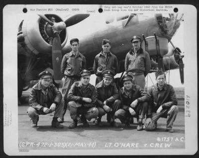 Thumbnail for General > Lt. Phil W. O'Hare And Crew On 303Rd Bomb Group Beside The Boeing B-17 Flying Fortress.  England, 21 May 1944.