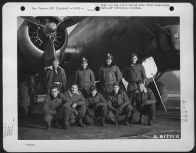 Thumbnail for General > Lt. Tarvid And Crew Of The 359Th Bomb Squadron, 303Rd Bomb Group, Beside The Boeing B-17 "Flying Fortress" 'Old Black Magic'.  England, 29 December 1944.