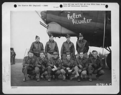 Thumbnail for General > Lt. Watson And Crew Of The 358Th Bomb Squadron, 303Rd Bomb Group, Beside The Boeing B-17 "Flying Fortress" 'Helen Hiwater'.  England, 6 February 1944.