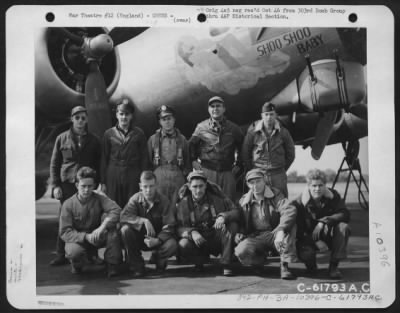 General > Lead Crew On Bombing Mission To Eisenach, Germany, Beside The Boeing B-17 "Flying Fortress"  "Vicious Virgin".  England, 13 September 1944.  427Th Bomb Squadron, 303Rd Bomb Group.
