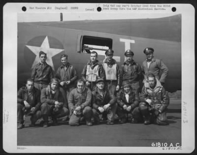 General > Lead Crew On Bombing Mission To Huls, Germany Pose In Front Of The Boeing B-17 Flying Fortress.  303Rd Bomb Group, England.  22 June 1943.