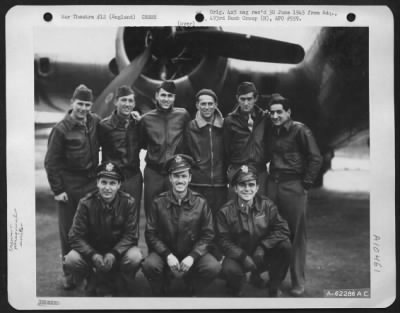 General > Lt. Abraham And Crew Of The 493Rd Bomb Group, 8Th Air Force, In Front Of Boeing B-17 Flying Fortress.  20 November 1944, England.