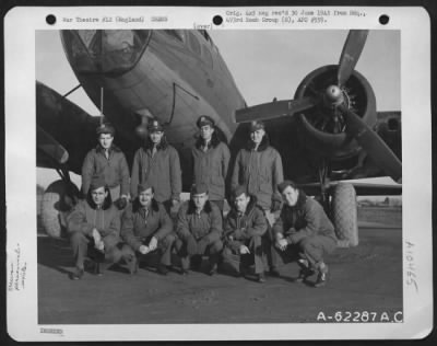 General > Lt. F. Baker And Crew Of The 493Rd Bomb Group, 8Th Air Force, Beside The Boeing B-17 Flying Fortress.  24 Dec. 1944, England.