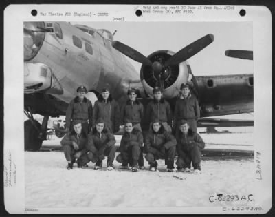 General > Lt. A. Beane And Crew Of The 493Rd Bomb Group, 8Th Air Force, In Front Of A Boeing B-17 "Flying Fortress".  9 Jan. 1945, England.