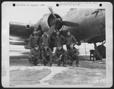 General > Lt. G. Bruck And Crew Of The 493Rd Bomb Group, 8Th Air Force In Front Of A Boeing B-17 "Flying Fortress".  England, 22 January 1945.
