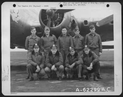 General > Lt. G.B. Shepard And Crew Of The 493Rd Bomb Group, 8Th Air Force In Front Of A Boeing B-17 "Flying Fortress" 'Sonof-A-Blitz'.  England, 26 March 1945.