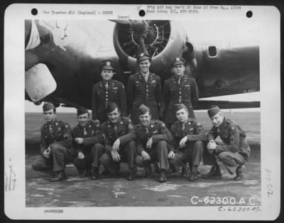 General > Lt. Alexander And Crew Of The 493Rd Bomb Group, 8Th Air Force In Front Of A Boeing B-17 "Flying Fortress".  25 March 1945, England.