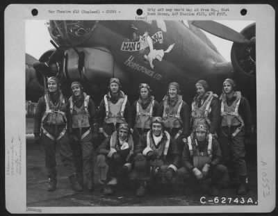General > Lt. William Burtt And Crew Of The 322Nd Bomb Sq., 91St Bomb Group, 8Th Air Force, In Front Of A Boeing B-17 "Flying Fortress" "Man O War, Ii, Horsepower Ltd".  England, 10 February 1944.