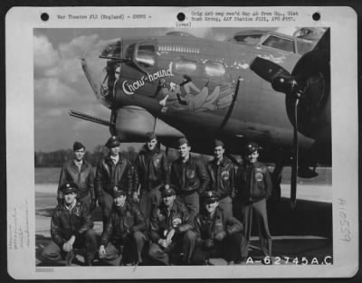 Thumbnail for General > Lt. Newquist And Crew Of The 322Nd Bomb Sq., 91St Bomb Group, 8Th Air Force, In Front Of A Boeing B-17 "Flying Fortress" 'Chow Hound'.  England, 12 March 1944.