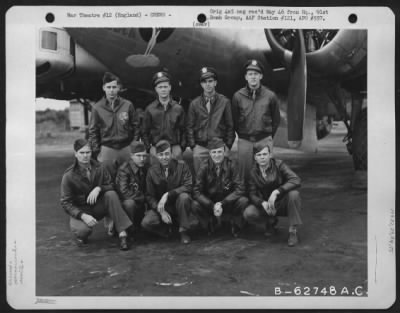 Thumbnail for General > Lt. W.F. Swegle And Crew Of The 322Nd Bomb Sq., 91St Bomb Group, 8Th Air Force, In Front Of A Boeing B-17 Flying Fortress.  England.