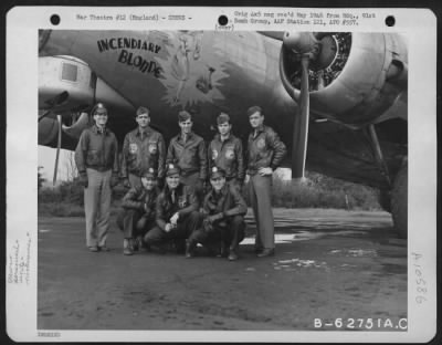 Thumbnail for General > Lt. W.K. Snipe And Crew Of The 322Nd Bomb Squadron, 91St Bomb Group, 8Th Air Force, Beside The Boeing B-17 "Flying Fortress" "Incendiary Blonde".  England.