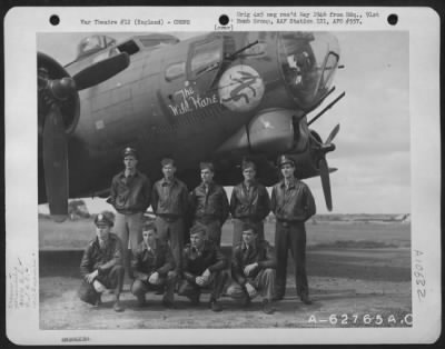 General > Lt. Phillip L. Collins And Crew Of The 324Th Bomb Sq., 91St Bomb Group, 8Th Air Force, Beside The Boeing B-17 "Flying Fortress" 'The Wild Hare'.  England.