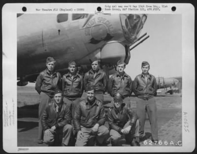 General > Capt. J.L. Tyson And Crew Of The 324Th Bomb Sq., 91St Bomb Group, 8Th Air Force, Beside The Boeing B-17 "Flying Fortress" 'Sunkist Special'.  England.