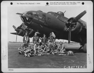 General > Lt. William H. Wheeler And Crew Of The 401St Bomb Sq., 91St Bomb Group, 8Th Air Force, Beside The Boeing B-17 "Flying Fortress" "The Eager Beaver".  England.