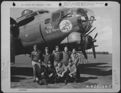 General > Lt. W.V. Laws And Crew Of The 91St Bomb Group, 8Th Air Force, Beside The Boeing B-17 "Flying Fortress" 'The Wild Hare'.  England.
