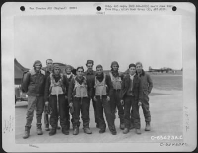 Thumbnail for General > Lt. Tanner And Crew Of The 612Th Bomb Squadron, 401St Bomb Group, At An 8Th Air Force Base In England, 20 May 1944.