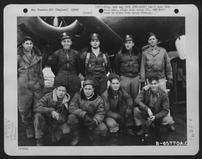 General > Lt. Maxwell And Crew Of The 612Th Bomb Squadron, 401St Bomb Group, Beside A Boeing B-17 "Flying Fortress" At An 8Th Air Force Base In England, 27 November 1944.