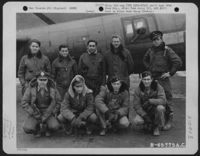 Thumbnail for General > Lt. Douglas And Crew Of The 613Th Bomb Squadron, 401St Bomb Group, Beside A Boeing B-17 "Flying Fortress" At An 8Th Air Force Base In England, 5 January 1945.