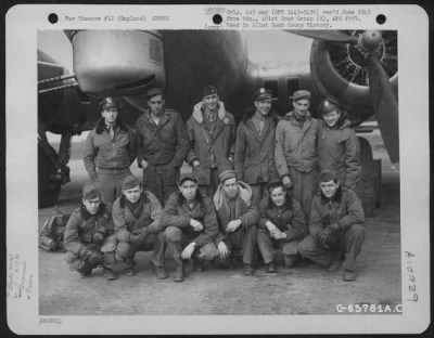 General > Lt. Curran And Crew Of The 613Th Bomb Squadron, 401St Bomb Group, Beside A Boeing B-17 "Flying Fortress" At An 8Th Air Force Base In England.  8 March 1945.