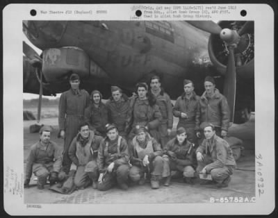 Thumbnail for General > Lt. Fondryn And Crew Of The 614Th Bomb Squadron, 401St Bomb Group, In Front Of  A Boeing B-17 "Flying Fortress" At An 8Th Air Force Base In England.  13 March 1945.