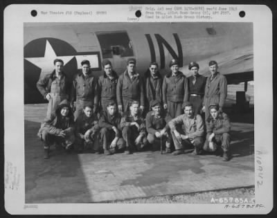 Thumbnail for General > Lt. Nielson And Crew Of The 613Th Bomb Squadron, 401St Bomb Group, Beside A Boeing B-17 "Flying Fortress" At An 8Th Air Force Base In England.  26 March 1945.