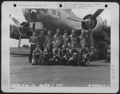 General > Lt. Hermann And Crew Of The 381St Bomb Group In Front Of The Boeing B-17 "Flying Fortress" "Los Angeles City Limits" At 8Th Air Force Station 167, Ridgewell, Essex County, England.  5 August 1944.