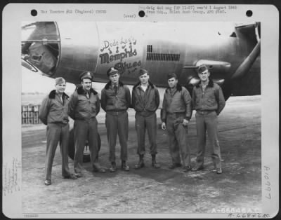 General > Capt. Jobe And Crew Of The 572Nd Bomb Sqdn. Pose Beside The Martin B-26 Marauder 'Dode Lee'S Memphis Blues'.  391St Bomb Group, England, 13 August 1944.