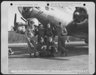 Thumbnail for General > Lt. Stultz And Crew Of The 381St Bomb Group In Front Of The Boeing B-17 "Flying Fortress" 'Shoot, 'Luke'' At 8Th Air Force Station 167, England. 20 March 1945.