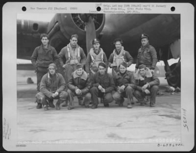 General > Lt. Hytinen And Crew Of The 381St Bomb Group In Front Of A Boeing B-17 "Flying Fortress" At 8Th Air Force Station 167, England. 16 March 1944.