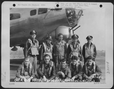 General > Lt. Chisholm And Crew Of The 381St Bomb Group In Front Of A Boeing B-17 "Flying Fortress" At 8Th Air Force Station 167, England. 15 September 1944.