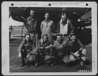 Lt. Chatteler And Crew Of The 575Th Bomb Squadron, Beside Martin B-26 Marauder.  391St Bomb Group, England, 10 August 1944.  [Center Rear, Eugene D. Mcgee; Right Front, T/Sgt John P. Parmer, Crew Chief.] - Page 1