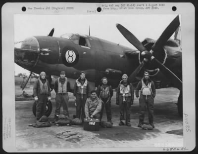 General > Lt. W.W. Wolfe And Crew Of The 574Th Bomb Squadron, Beside Martin B-26 Marauder.  391St Bomb Group, England.