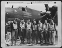 Capt. Rutledge And Crew Of The 573Rd Bomb Squadron, Pose Beside A Martin B-26 Marauder "Smokie'S Coach."  391St Bomb Group, England, 5 August 1944. - Page 1