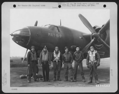 General > Crew Of The 391St Bomb Group Pose In Front Of The Martin B-26 Marauder 'May-B-?'  England, 11 April 1944.