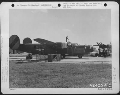 Thumbnail for General > Maintenance Crew Working On Consolidated B-24 'Dead End Kids' At Station 505, England, 16 May 1945.   (Aircraft No. 42-94992).