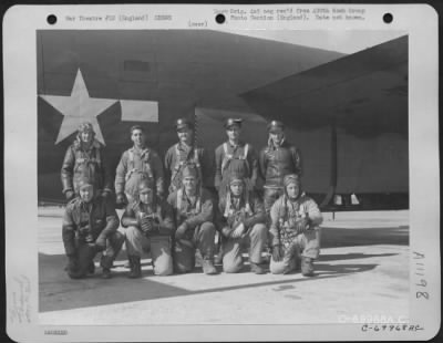 General > Capt. Heath And Crew Of The 490Th Bomb Group Pose Beside Their Consolidated B-24 At An 8Th Air Force Base In England.  20 March 1944.