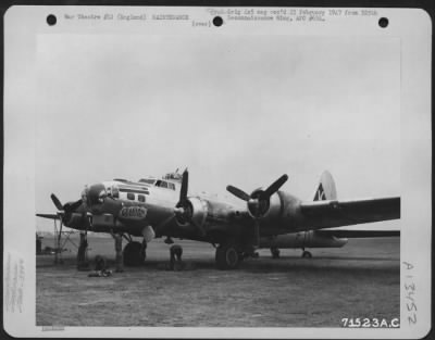 Thumbnail for General > Ground Crew Work On Boeing B-17 'Queenie' Of The 379Th Bomb Group At An 8Th Air Force Base In England. 24 July 1944.