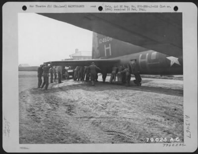 Thumbnail for General > A Boeing B-17 "Flying Fortress" Is Wheeled Into Position For Take-Off On Emergency Landing Strip Built To Accommodate The Plane That Was Repaired After Making A Forced Landing At Dawlish, England.  March 1943.