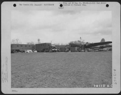 Thumbnail for General > This Boeing B-17 "Flying Fortress" "Stella" Which Crash Landed In A Field In Nr. Bournemouth, Hants, England, Is Being Repaired By Members Of The Mobile Repair Unit Of The 8Th Air Force Service Command.  28 April 1943.