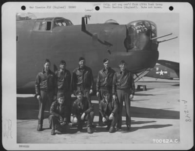 General > Lt. Abel And Crew Of The 490Th Bomb Group Pose Beside Their Consolidated B-24 At An 8Th Air Force Base In England.  22 March 1944.