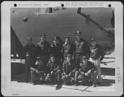 General > Lt. Evans And Crew Of The 490Th Bomb Group Pose Beside Their Consolidated B-24 At An 8Th Air Force Base In England.  21 March 1944.