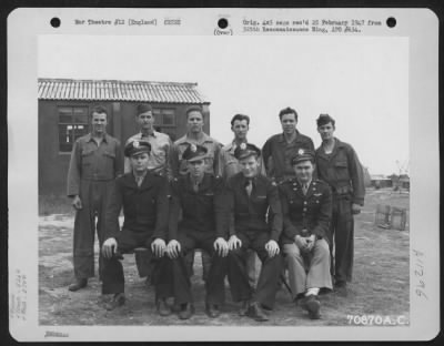 General > A Crew Of The 526Th Bomb Squadron, 379Th Bomb Group, Poses For The Photographer At An 8Th Air Force Base In England On 18 August 1944.