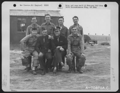 General > A Crew Of The 526Th Bomb Squadron, 379Th Bomb Group, Poses For The Photographer At An 8Th Air Force Base In England On 18 August 1944.