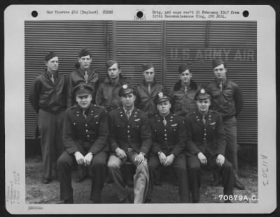 General > Lt. Herschberger And Crew Of The 525Th Bomb Squadron, 379Th Bomb Group, Poses For The Photographer At An 8Th Air Force Base In England On 12 June 1944.