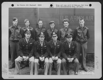 General > Lt. Trumpy And Crew Of The 525Th Bomb Squadron, 379Th Bomb Group, Pose For The Photographer At An 8Th Air Force Base In England On 12 June 1944.