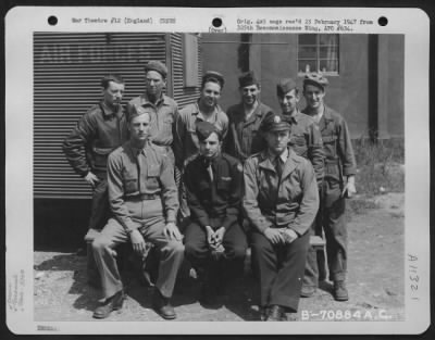 General > Lt. Clark And Crew Of The 379Th Bomb Group Pose For The Photographer At An 8Th Air Force Base In England On 1 July 1944.