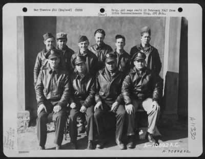 General > Lt. Wheat And Crew Of The 527Th Bomb Squadron, 379Th Bomb Group Pose For The Photographer At An 8Th Air Force Base In England On 31 March 1944.