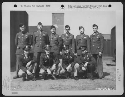 General > Lt. Bodi And Crew Of The 527Th Bomb Squadron, 379Th Bomb Group Pose For The Photographer At An 8Th Air Force Base In England On 8 April 1944.